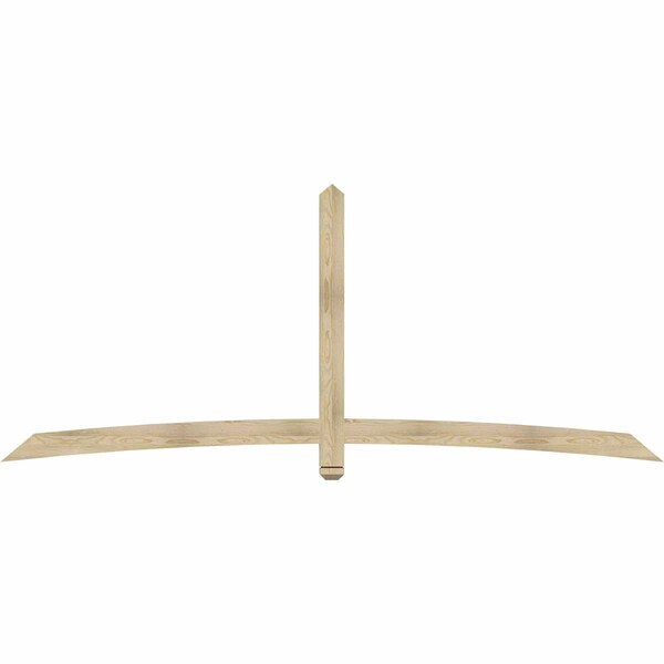 Ekena Millwork Bellingham Rough Sawn Timber Gable Bracket, Douglas Fir, 108"W x 45"H x 2"D x 4"F, 10/12 Pitch GBW108X45X0204BEL00RDF - main